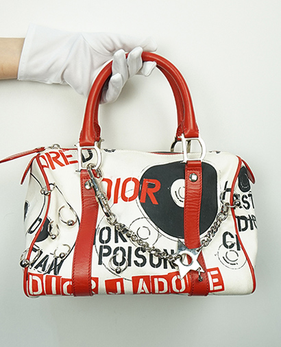 Hardcore Speedy, &pound;150, Handbags, Black/Red/White, Canvas, Front view